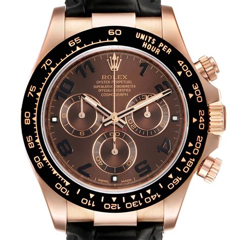 rolex daytona gold lederband|Rolex Daytona Rose gold .